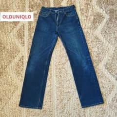 【希少】美品　オールドユニクロ　デニムパンツ　ジーンズ　濃紺のサムネイル
