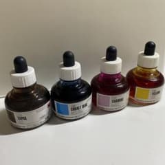 ホルベイン　ドローイングインク　カラーインク　4色セットのサムネイル