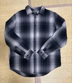 SHAKA WEAR オンブレチェック フランネルシャツ ブラック Mのサムネイル