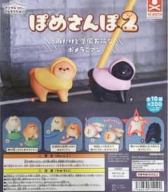 ぽめさんぽ2 横からの強風に立ち向かうポメラニアン（白） - メルカリ