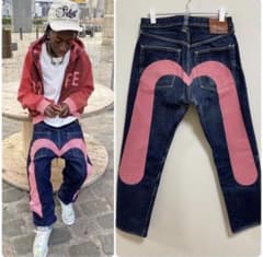 EVISU No.1 20oz Lot.2001 W32×L35 ピンク大黒 - メルカリ