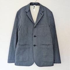 極美品 MHL. コットン ウール ジャケット М グレー 日本製 定番 春物 
