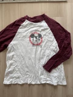 Mitch Key Mouse Raglan long-sleeve T-shirt, Bordeaux