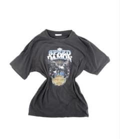 レディース グレー 半袖 Tシャツ ストリート y2k グランジ 古着