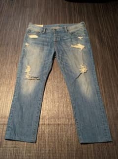 Abercrombie & Fitch ダメージデニムパンツ W36 L32 - メルカリ