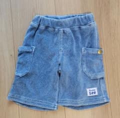 ​バディーリー パイル地ハーフパンツ 90cm 男の子青Lee夏服半ズボン公園着のサムネイル