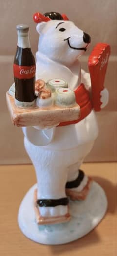 コカ・コーラ シロクマ フィギュア 寿司 扇子 陶器製 置物 レア コカ・コーラ シロクマ フィギュア 寿司 扇子 陶器製 置物 レア - メルカリ