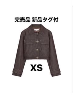 完売品・新品タグ付｜ZARA コントラストステッチ入りショートジャケット XSのサムネイル