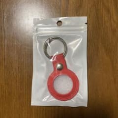 AirTag用 レザーキーホルダー レッドのサムネイル
