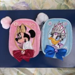 TDRディズニー ミニー＆デイジー ベロア調 ポーチ 2点セット