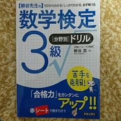 〈柳谷先生の〉数学検定3級〈分野別〉ドリル : ゼロからわかる!しっかりわかる…のサムネイル
