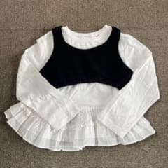 韓国子供服　bananaj トップス　ビスチェ　フリル　セット　Lのサムネイル