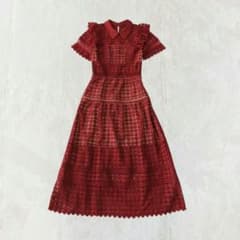 美品】self-portrait ハートレース ロングドレス 赤 M 結婚式 - メルカリ