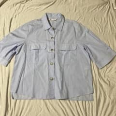 ZARA 半袖シャツ ライトブルー Lサイズのサムネイル