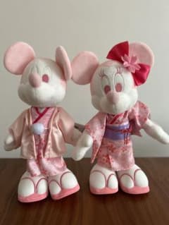 ミッキーミニーぬいぐるみ　着物のサムネイル