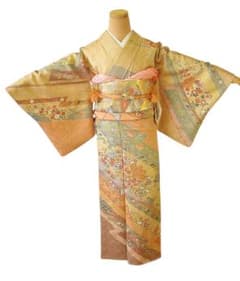 金彩加工染 色留・訪問着＆袋帯・帯〆・帯揚げセット（正絹）仕立上り＜D656＞ 金彩加工染 色留・訪問着＆袋帯・帯〆・帯揚げセット（正絹）仕立上り＜