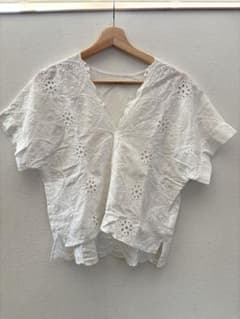 刺繍 レース ブラウス 半袖のサムネイル