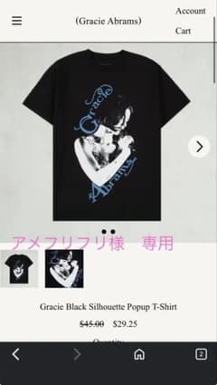 グレイシーエイブラムス ポップアップtシャツ　　ブラッく　アメフリフリ様 専用のサムネイル