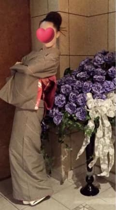 小紋 着物 ストライプ柄 赤い帯締めセット⭐︎ - メルカリ