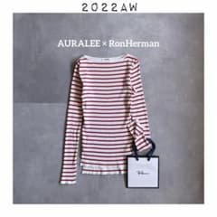 【美品✨️】AURALEE ×RonHerman リブニット　ギザボート ボーダー 美品✨️】AURALEE ×RonHerman リブニット ギザボート ボーダー - メルカリ