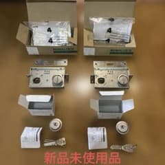 미와 락 미닫이 문용 자물쇠, 본체, 삼턴 2세트 + 교환용 실린더 2세트