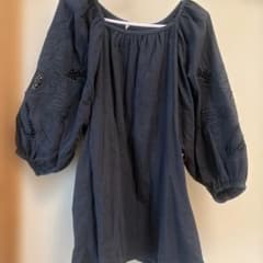 niko and... 五分袖 刺繍ブラウス ネイビー Fのサムネイル