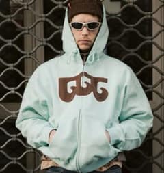 TTTMSW Wave Logo Zip Hoodie Turquoise M - メルカリ