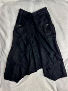 PPFM 黒 サルエルパンツ ジッパーポケット付きのサムネイル