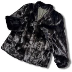 SAGA MINK ブラックミンク 本毛皮 コート 銀サガ リアルファー 艶◎ 艶感】SAGA MINKサガミンク 銀サガ ブラックミンク リアルファーコート