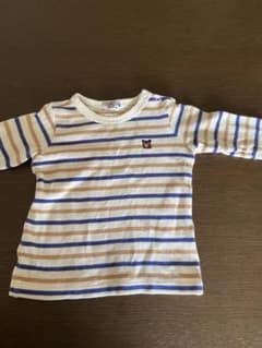 moo様専用【ミキハウス　ダブルビー】ボーダーTシャツ　80cmのサムネイル