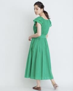 LANVIN en Blue コットン ギャザーワンピースのサムネイル