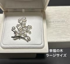 MIKIMOTO ミキモト　幸福の木　ラージ　真珠　パール　ブローチ　シルバー MIKIMOTO ミキモト 幸福の木 ラージサイズブローチ シルバー - メルカリ