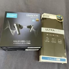 ワイヤレスイヤホン&iPhoneケース　2点セット