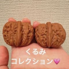 新入荷❤️No.670❤️文玩くるみ（文玩核桃） 平谷凹底 美品ペア】文玩核桃 天然くるみ 平谷元宝 42mm 骨質最高 - メルカリ