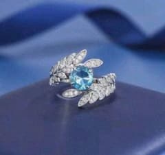 アクアマリン ブルートパーズ カイヤナイト czダイヤ SV925 リング