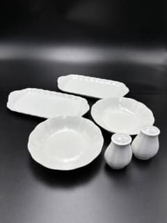 ナルミ ノーブルホワイト トレー/中皿/調味料入れ 計6点（一部欠けあり）のサムネイル