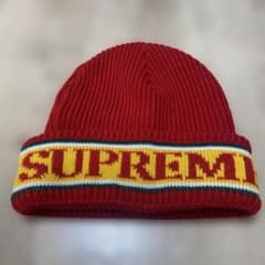i*7様 Supreme レッド ビーニー ニット帽 Supreme ニット帽 ビーニー レッド - メルカリ