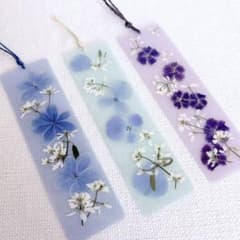 押し花しおり 3本セット ハンドメイドのサムネイル