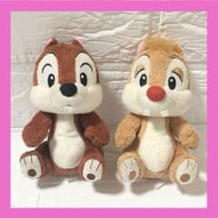 칩과 데일 봉제 체인 배지 키 체인 2 체 세트