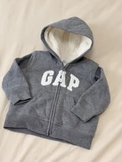 baby GAP 裏ボア ジップアップパーカー グレー 12-18ヶ月のサムネイル