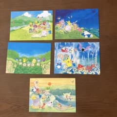 포켓몬 엽서 5장 세트 일러스트 후쿠야마 케이코