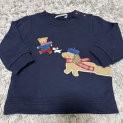 【美品】ファミリア　familiar 長袖トレーナー 紺色 80のサムネイル