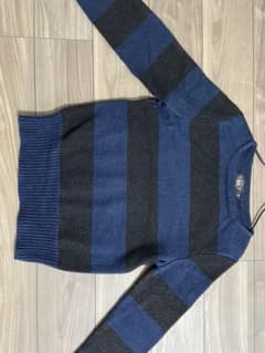 RRL（ダブルアールエル）の黒×青のボーダーニットのサムネイル