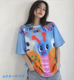 【新品】Future Fusion グラフィックTシャツ L ブルー　派手のサムネイル