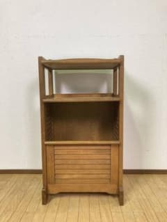 古家具ビンテージ品◾️karimoku カリモク 木製棚 飾り棚 ディスプレイ台 古家具ビンテージ品◾️karimoku カリモク 木製棚 飾り棚 ディスプレイ
