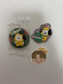 BT21 CHIMMY 缶バッジ ラバーキーホルダー ステッカー 3点セットのサムネイル