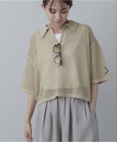 メッシュラメポロニット半袖のサムネイル
