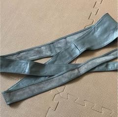 美品 サッシュベルト リボン グレーのサムネイル