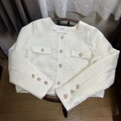 ツイードジャケット　オフホワイトのサムネイル