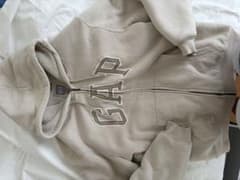 GAP ボア ジップアップパーカー ベージュのサムネイル